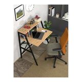 Miyuhome Pratik Çalışma Masası Raflı Ofis Masası Yemek Masası Okul Yurt Masası Metal Raflı Çalışma Masası