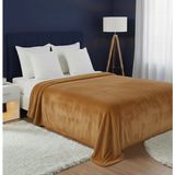 Miz Home Collection 195*215 Wellsoft-Polar Çift Kişilik Yatak Örtüsü-Battaniye - Açık Kahverengi - 195 x 215 cm