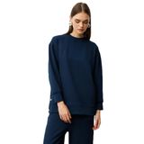 Mizalle Çıtçıtlı Yumuşak Dokulu Siyah Spor Tunik