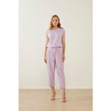 Mizalle Double Klasik Lila Pantolon 42