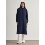 Mizalle Gömlek Yaka Düz Tunik, S, 5003305188, Lacivert, Kadın