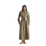 Mizalle Gömlek Yaka Uzun Elbise, XL, 5003367861, Haki, Kadın