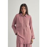 Mizalle Keten Dokulu Torba Cepli Pudra Pembe Tunik