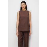 Mizalle Kolsuz Basic Bluz, S, M2MZ1030100131, Kahverengi, Kadın