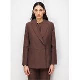 Mizalle Kruvaze Blazer Ceket, M, M2MZ1020100119, Kahverengi, Kadın