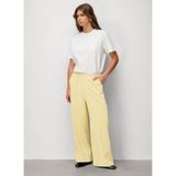 Mizalle Modal Dokulu İnce Lastikli Pantolon, XL, M2MZ1010130265, Sarı, Kadın