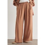 Mizalle Modal Karışımlı Rahat Kesim Beli Lastikli Camel Pantolon