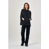 Mizalle Pelerin Kapüşonlu Siyah Sweatshirt