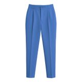 Mizalle Ütü İzli Basic Klasik Mavi Krep Pantolon