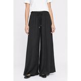 Mizalle Yan Cepli Bol Paça Pantolon, S, M2MZ1010130262, Siyah, Kadın