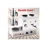 Mizan Çift Demlikli Çay Kazanı 30 lt