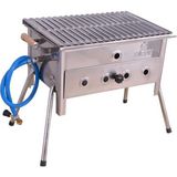 Mizan Gazlı Tüplü Mangal 2,5 kg Krom Malzeme ile 31x52 cm Boyutlarında Pratik Kullanım