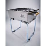Mizan Marina Grill Kömürlü Mangal S 35 cm x 40 cm Dayanıklı Krom Gövde ile Hafif ve Kolay Taşınabilir