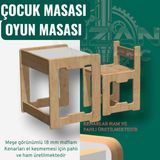Mizan Mzn Ahşap Çocuk Aktivite Masası,çalışma Masası
