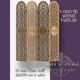 Mizan Mzn Ahşap Ham Mdf Seperatör, Paravan, Panel - 208cm*45cm*18mm - Naturel
