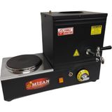 Mizan Tek Demlik 10 Lt. Pleytli Çay Kazanı - Elektrikli Siyah Kahveci Ocağı