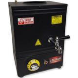 Mizan Tek Demlik 10 Lt. Pleytsiz Çay Kazanı - Elektrikli Siyah Kahveci Ocağı