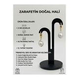 mize Kadın Doğal Barok İnci Küpe Altın Kaplama Sallantılı Tasarım Küpe 3 cm