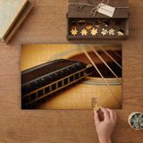 Mızıka ve Gitar Telleri Tasarımı 240 Parça Ahşap Puzzle Ahşap Kutuda MP00439