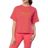 Mizuno Athletics Graphic Kadın Tişört Pembe - XS - Turuncu