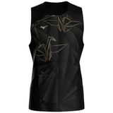 Mizuno Graphic Tank Erkek Kolsuz Tişört Siyah / Desenli - XL