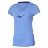 Mizuno Short Sleeve Kadın Tişört Mavi - XS