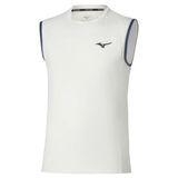 Mizuno Stargazer Shadow Erkek Kolsuz Tişört Beyaz / Kırmızı - XL
