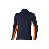 MIZUNO Tech Thermal Charge Yarım Fermuarlı Uzun Kollu Erkek Tişört Lacivert / Turuncu