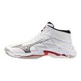 Mizuno Wave Lightning Elite Mıd Unisex Voleybol Ayakkabısı Beyaz Hafif ve Esnek Taban Yapısı