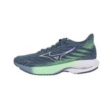 Mizuno Wave Rider 28 Kadın Koşu Ayakkabısı, Kar Beyazı/Kamelya Gülü/Vintage İndigo