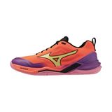 Mizuno Wave Stealth Elite Unisex Hentbol Ayakkabısı Turuncu / Mor - Renkli