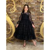 Mj Kids Dantelli Elit Model Çocuk Abiye Elbise - 6 Yaş - Siyah