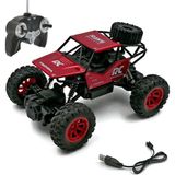 Mj Toys Full Fonksiyon 1:18 Off-Road Rc Araba 2.4ghz - Uzaktan Kumandalı Araba Off-Road Canavar Yarış Arabası Rock Crawler - Kırmızı