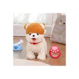 MJ TOYS Müzikli Yürüyen Havlayan Ses Duyarlı Dokununca Havlayan Yürüyen Sevimli Köpek Doğumgünü Hediye Çocuk