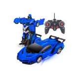 Mj Toys Oyuncak Uzaktan Kumandalı Mavitransformers Tarzı Robota Dönüşen Oyuncak Araba Ferrari
