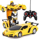 Mj Toys Oyuncak Uzaktan Kumandalı Transformers Tarzı Robota Dönüşen Oyuncak Araba Ferrari - Sarı