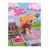 MJ TOYS Paw Patrol Köpek Yürüyen, Havlayan Müzikli Tasmalı Kumandalı Peluş Oyuncak Skye Pembe