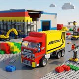 Mj Toys Tır Kamyon LEGO Yapı Blok Seti City Serisi 271 Parça Yapı Oyuncak Seti Kamyon LEGO Seti