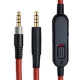 MJKOR Yedek Ses AUX Kablosu HyperX Cloud Mix ve Cloud Alpha Oyun Kulaklığı ile Uyumlu, Sıralı Sessiz ve Ses Kontrolü (Sıralı Mikrofon Yok, Kırmızı)