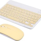 Mk-4 Kablosuz Ergonomik Apple-Android-Windows Manyetik Tablet Kılıf Uyumlu Klavye Mouse Kiti(Türkçe Q Klavye) (SARI)