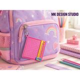 MK Design Çocuklar Için Çarpım Tablosu Anahtarlık – Mekanik Sürgülü Eğitici Matematik Aparatı ve Okul Çantası Süsü-3d Baskı - Pembe