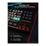MK DESIGN STUDIO Cherry MX Uyumlu Gamer Yön Tuşu Keycap Seti 4’lü – RGB Işığı Yansıtan Mekanik Klavye Tuş Kapağı