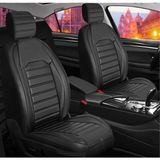 Mk Express Geely Emgrand Uyumlu Ön Arka 5 Li Set Yarı Deri Londra Serisi Oto Koltuk Kılıfı Tam Siyah Renk