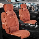 Mk Express peugeot 206 Uyumlu Ön Arka 5 Li Set London Serisi Oto Koltuk Kılıfı Tarçın Renk