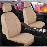 Mk Express Peugeot 206 Uyumlu Ön Arka 5 Li Set Yarı Deri Londra Serisi Oto Koltuk Kılıfı Bej Renk