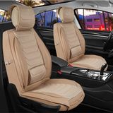 Mk Express Volkswagen Bora Uyumlu Ön Arka 5 Li Set Yarı Deri Miami Serisi Oto Koltuk Kılıfı Bej Renk