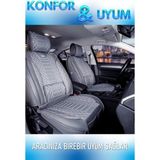 Mk Express volkswagen Bora Uyumlu Ön Arka 5 Li Set Yarı Deri Şafak Serisi Oto Koltuk Kılıfı Füme Renk