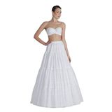 MK MODA ATELİER 2 Telli Elastik Korseli Jupon Helen Gelinlik Kaftan Ve Abiye İçin Rahat Adım Yürüme Tarlatan J-91.230E ekru M