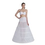 MK MODA ATELİER 4 Telli Elastik Korseli Jupon A Kesim Gelinlik, Kaftan ve Abiye için Tarlatan J-155C ekru M