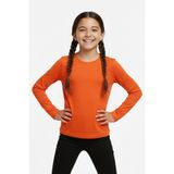 MK Mukko Kids Uzun Kollu Tişört - Kız Erkek Çocuk Turuncu Renkli Basic Mevsimlik Uzun Kollu T-shirt Body